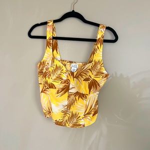Yellow crop top